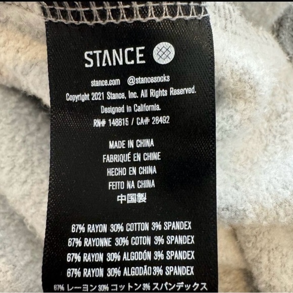 Stance | Zip up  Hoodie | Gray Colored | Xl - Picture 5 of 6